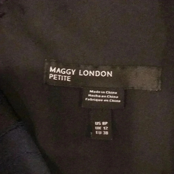 Maggy London Retro Styling Formal Midnight Blue Cold Shoulder Midi Dress- 8P - Picture 11 of 15